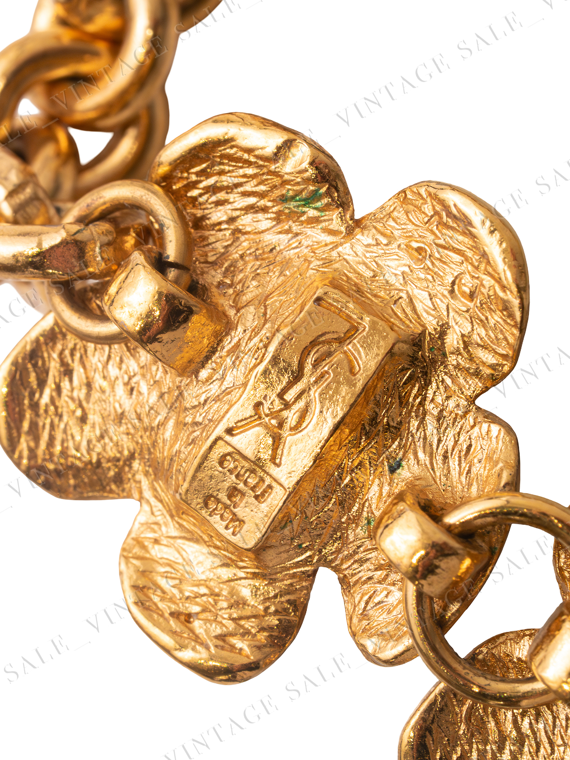 YSL колье цветочки со стразой