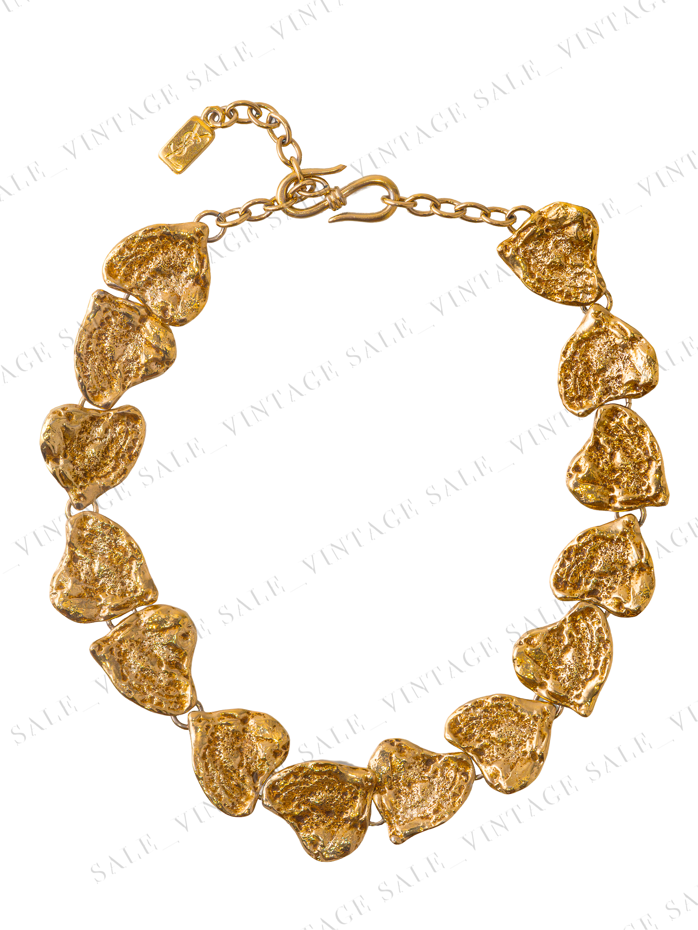 YSL колье мятые сердца