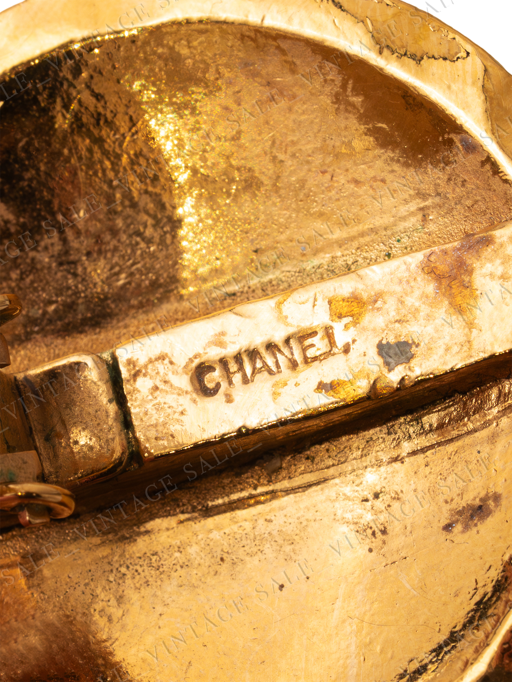 Chanel клипсы металл стежка