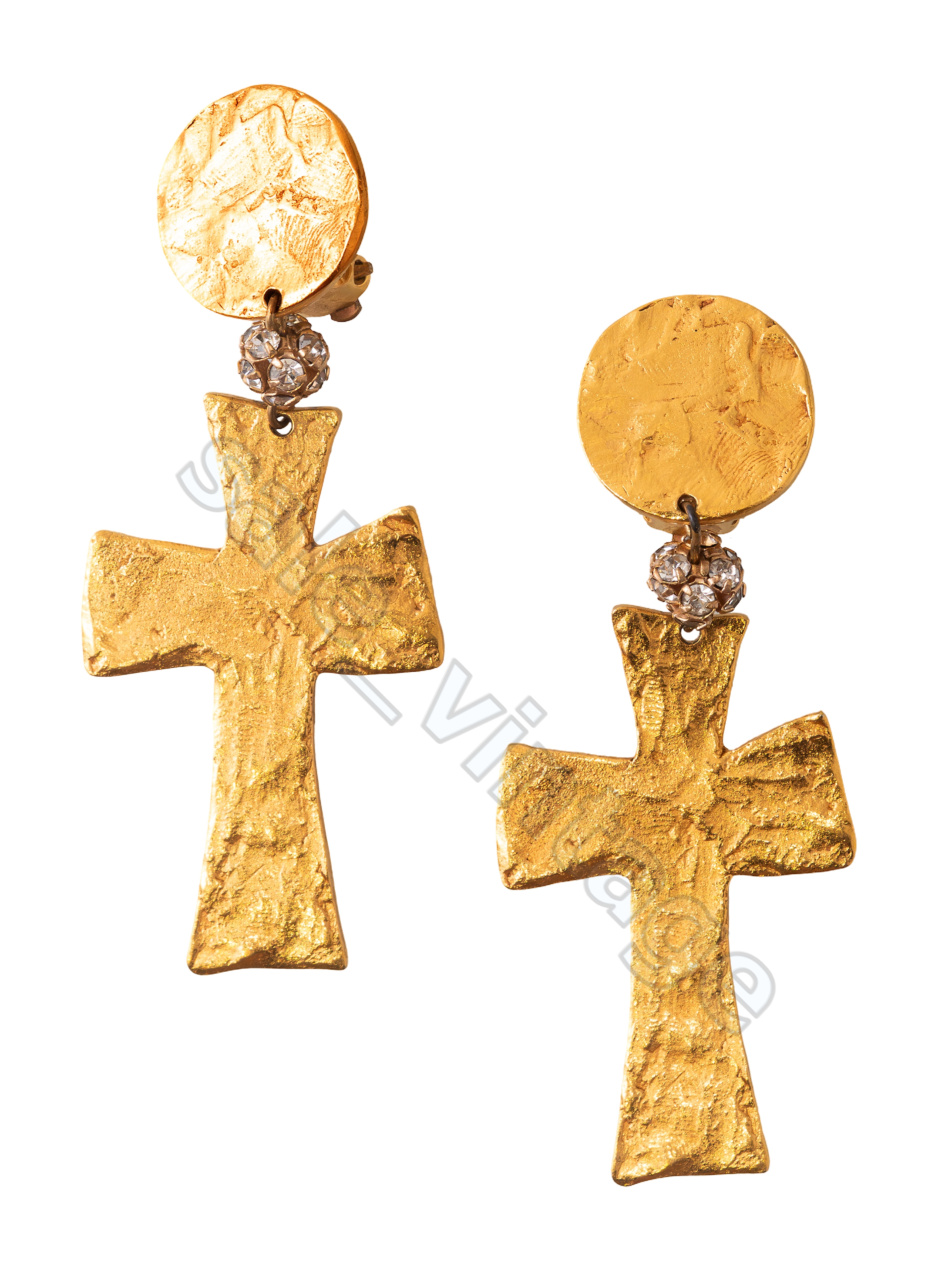 Christian Lacroix клипсы кресты 94г