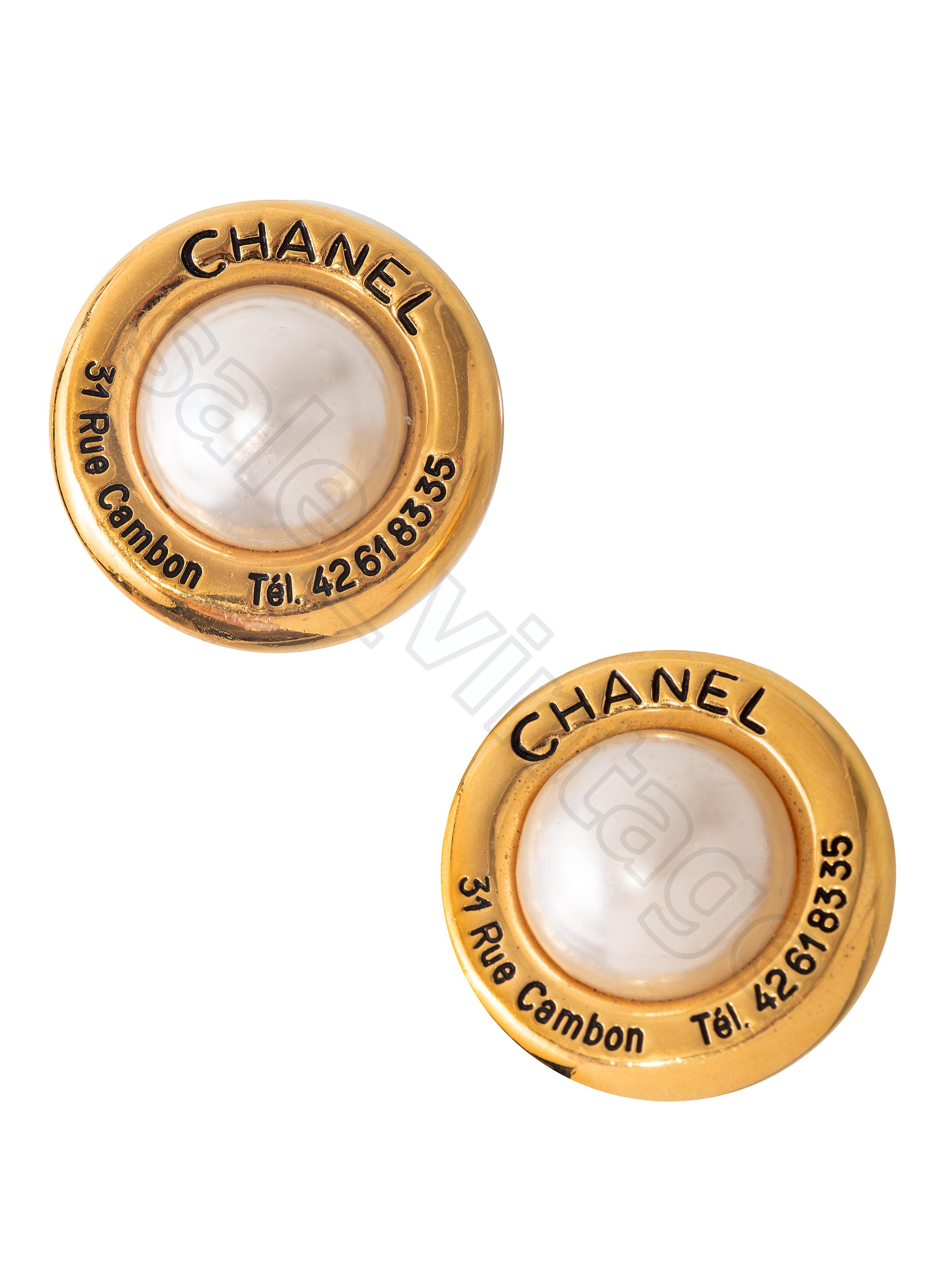 Chanel 31 Rue Cambon клипсы жемчужные