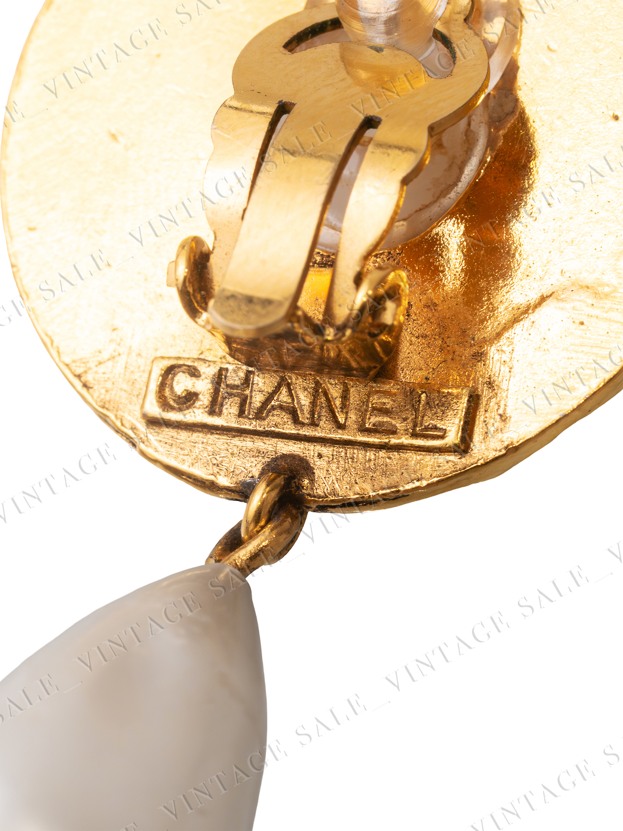 Chanel клипсы с жемчужными подвязками